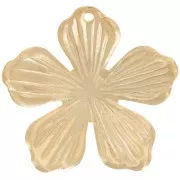 Colgante flor 26 mm - Dorado con oro fino x1