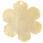 Colgante Flor Texturizada 23x21 mm - Dorado con oro fino x1