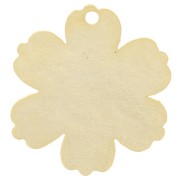 Dije de flor con textura 19x17,5 mm - Dorado con oro fino satinado x1|raw }}