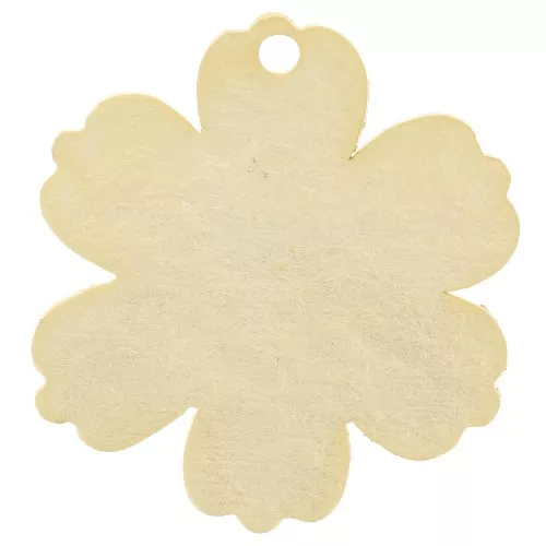 Dije de flor con textura 19x17,5 mm - Dorado con oro fino satinado x1