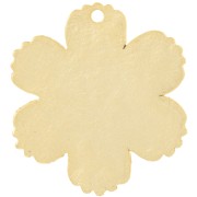 Colgante Flor Texturizada 23x21 mm - Dorado en oro satinado fino x1