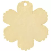 Colgante Flor Texturizada 23x21 mm - Dorado en oro satinado fino x1
