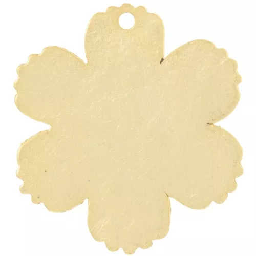 Colgante Flor Texturizada 23x21 mm - Dorado en oro satinado fino x1