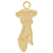 Dije de mano 15x6 mm para cabujón de 1 mm - Dorado con oro fino x1|raw }}