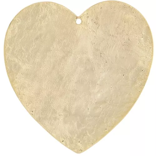 Colgante corazón martillado 41x40 mm - Dorado con oro fino x1