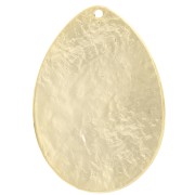 Colgante oval martillado 47x33 mm - Dorado con oro fino x1|raw }}