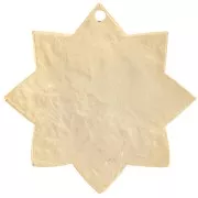 Colgante sol martillado 29 mm - Dorado con oro fino x1