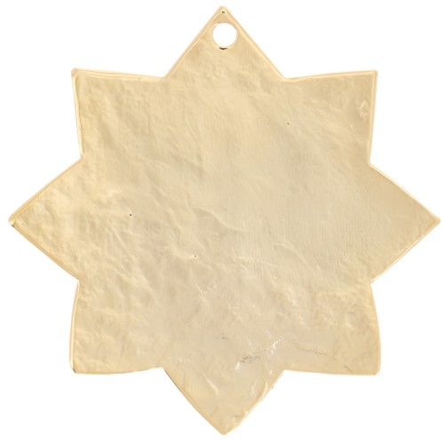 Colgante sol martillado 29 mm - Dorado con oro fino x1