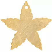 Colgante Flor Martillada 20x21 mm - Dorado con oro fino x1