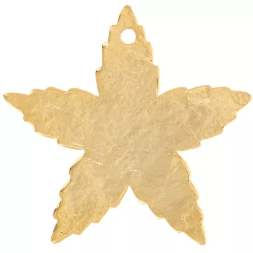 Colgante Flor Martillada 20x21 mm - Dorado con oro fino x1