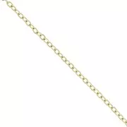 Cadena de malla Forçat 1,7 mm - Acero inoxidable chapado en oro 304L x10m