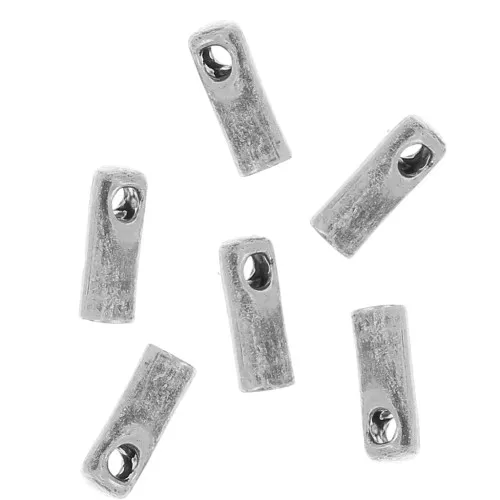 Terminales 0.9 mm Chapado en plata fina antiguo x20