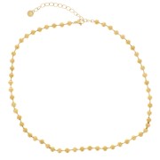 Collar de eslabones de bola de 5 mm - Acero inoxidable dorado 304L x48cm|raw }}