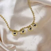 Collar de eslabones de bola de 5 mm - Acero inoxidable dorado 304L x48cm