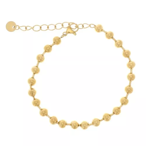 Pulsera 5mm Acero Inoxidable 304L doradoMalla Pulsera x22cm