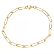Pulsera rectangular de malla de 4,1 mm - Acero inoxidable 304L doradox20cm
