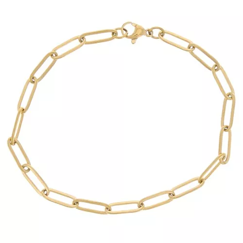 Pulsera rectangular de malla de 4,1 mm - Acero inoxidable 304L doradox20cm