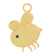 Colgante de abeja de resina epoxi 12x8,5 - Acero inoxidable 316L dorado x1|raw }}