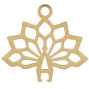 Colgante pavo real origami 15x17 mm - Acero inoxidable 316L dorado x1|raw }}