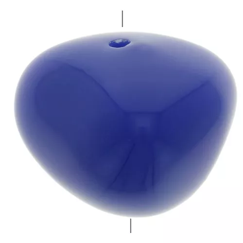 Cuentas tipo nugget de 12 x 15 mm de resina opaca - Azul intenso x6