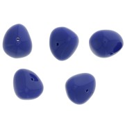 Cuentas tipo nugget de 12 x 15 mm de resina opaca - Azul intenso x6