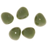 Cuentas tipo nugget de 12 x 15 mm de resina opaca - Caqui x6