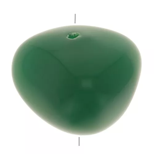 Cuentas tipo nugget de 12 x 15 mm de resina opaca - Verde esmeralda x6