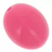 Cuentas de resina opaca oliva 14x11 mm - Candy pink x6