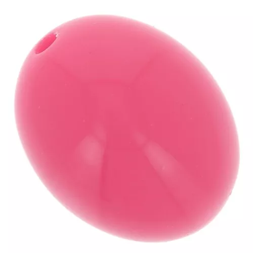 Cuentas de resina opaca oliva 14x11 mm - Candy pink x6
