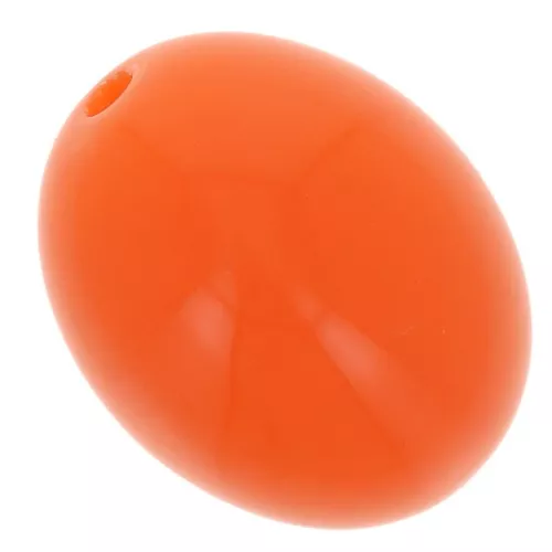 Cuentas aceituna resina opaca 14x11 mm - Naranja x6