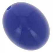 Cuentas de resina opaca oliva 14x11 mm - Azul duro x6