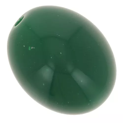 Cuentas de resina opaca oliva 14x11 mm - Verde esmeralda x6