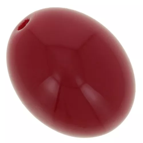 Cuentas de resina opaca aceituna 14x11 mm - Rojo carmín x6