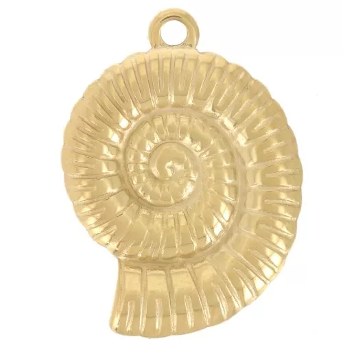 Colgante concha 20x15 mm - Acero inoxidable 304L Dorado x1