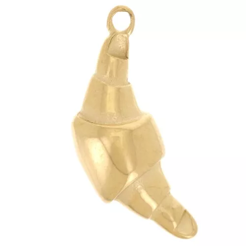 Colgante media luna 22x8 mm - Acero inoxidable 316L dorado x1