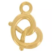 Colgante Pretzel 17x11 mm - Acero inoxidable 316L dorado x1