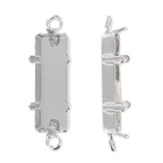 Engaste separador PureCrystal 4547 21x7 mm rodiado 2 anillos