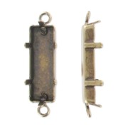 Engaste separador PureCrystal 4547 21x7 mm bronce 2 anillos