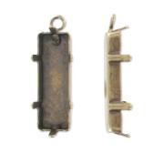 Engaste pendentif PureCrystal 4547 21x7 mm bronze