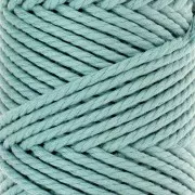Bobina de cordón de algodón para macramé de 3 mm - Calidad - Aqua marino x50m
