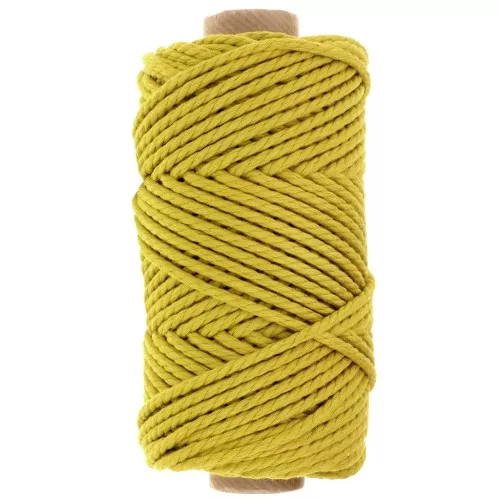 Bobina de cordón de macramé de algodón 3 mm - Calidad - Oliva x50m