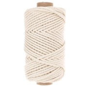 Bobina de cordón de macramé de algodón 3 mm - Calidad - Marfil x50m|raw }}