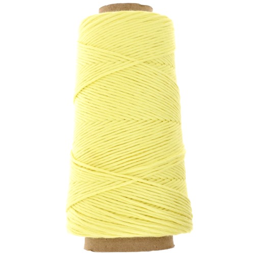 Carrete de cordón de algodón orgánico Détox XL macramé de algodón peinado - Amarillo pálido x200m