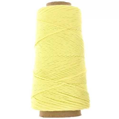 Carrete de cordón de algodón orgánico Détox XL macramé de algodón peinado - Amarillo pálido x200m