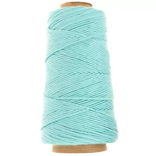 Carrete de cordón de algodón orgánico Détox XL macramé de algodón peinado - Turquesa x200m