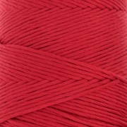 Bobina de cordón de macramé de algodón orgánico Detox XL peinado - Rojo x200m