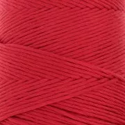 Bobina de cordón de macramé de algodón orgánico Detox XL peinado - Rojo x200m