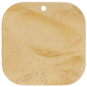 Lentejuela cuadrada redondeada 22 mm - Latón bruto x1