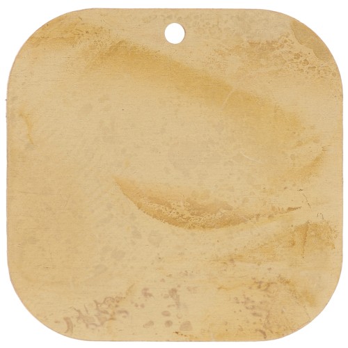 Lentejuela cuadrada redondeada 22 mm - Latón bruto x1