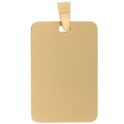 Colgante placa rectangular 30x20 mm - Acero inoxidable 316L dorado x1|raw }}